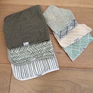 Copper Pearl burp cloths